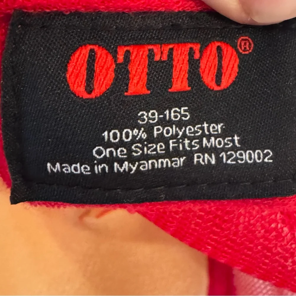 Alpha Chi Omega Red Trucker Hat Baseball Mesh Back Puffer Letters Bling Sorority